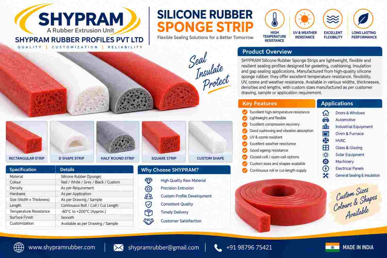 Silicone Rubber Sponge Strip