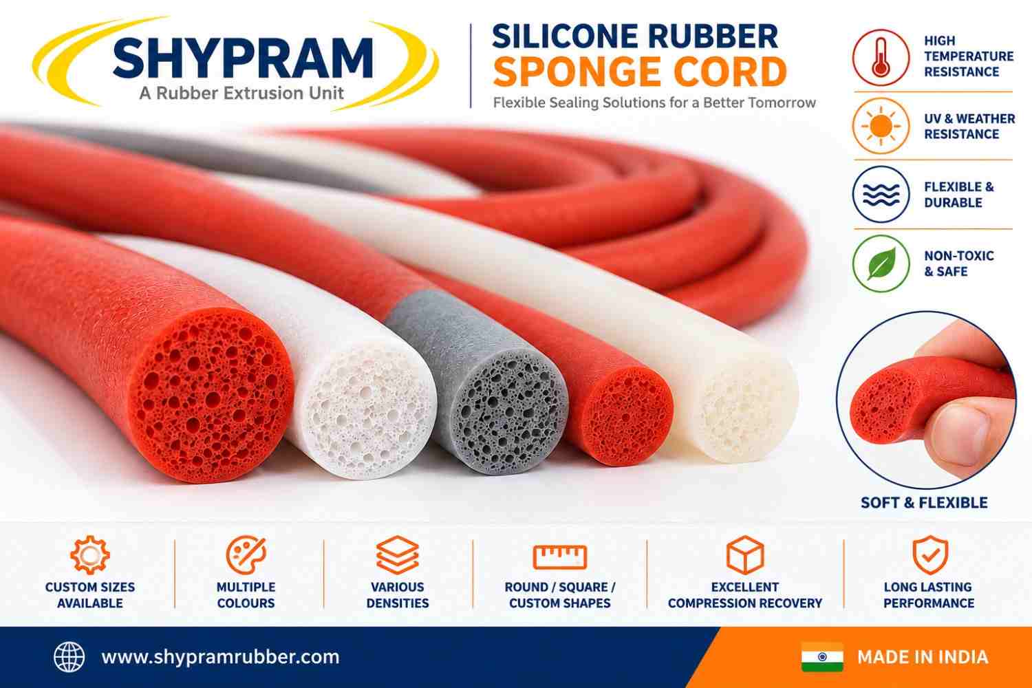 Silicone Rubber Sponge Cord